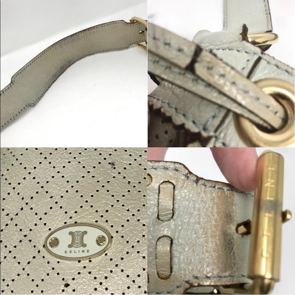 Cline Perforated Leather Drawstring Shoulder Bag - image 8